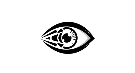 Obraz premium Abstract eye illustration showcasing a futuristic and geometric design concept