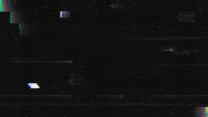 Retro VHS Glitch Screen Effect. Abstract Technology Background