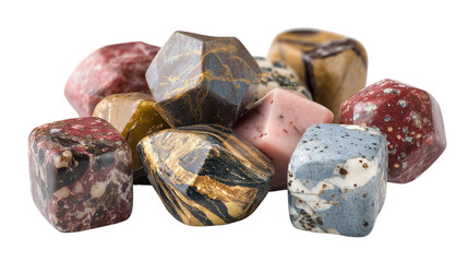 3D anaglyph image of a metallic meteorite transparent png background. Ai generated