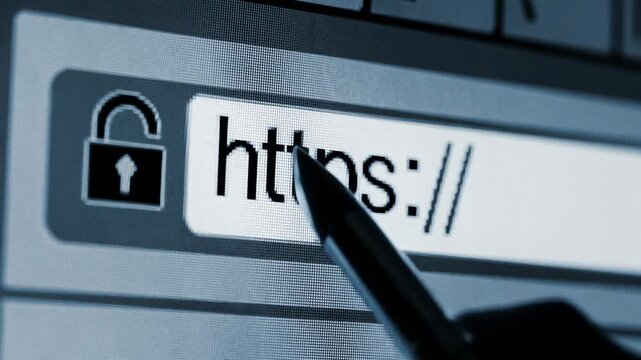 Secure browsing with HTTPS, internet safety, and digital security concepts for online protection