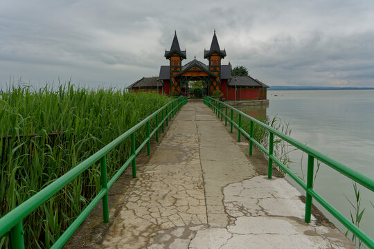 Historisches Badehaus, Szigetf&uuml;rdő-Badehaus, in Keszthely am Balaton, Ungarn