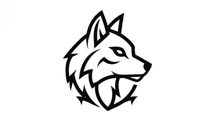 Wolf head illustration in profile.