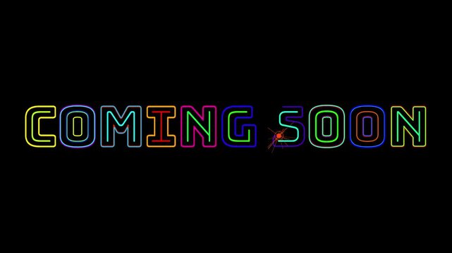 Colorful Phrase BACK TO SCHOOL appearing one letter at a time drawn by a spark on a random multicolored background Vertical layout