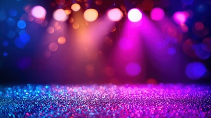 Mesmerizing reflection of vibrant disco lights on a glossy surface, ideal for party invitation graphics, club event promotions, or energetic entertainment visuals.