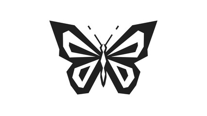 Black and White Butterfly Illustration Design.