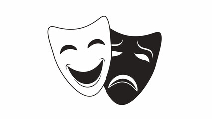 Theater Masks Representing Comedy and Tragedy.