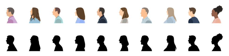avatar icon. profile icons set. male and female avatars vector icon set illustration