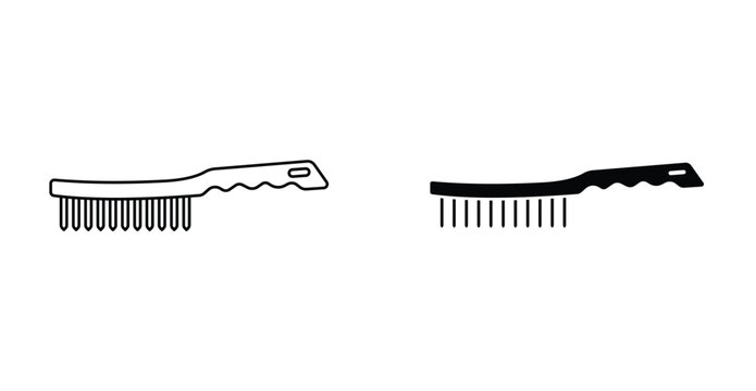 Wire brush icon graphic design. Vector icon illustrations