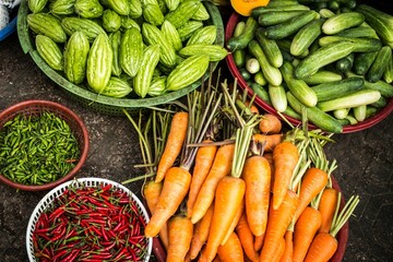 vegetables on market
