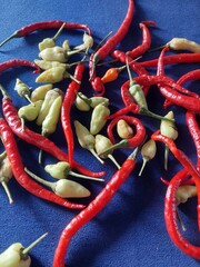 Kitchen spices: Spicy cooking ingredients: a collection of cayenne peppers and red peppers for kitchen spices