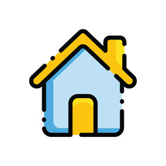 house icon illustration for home real estate property architecture building and residence design