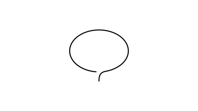 Chat bubble animation. Symbol of conversation, dialogue and discussion.