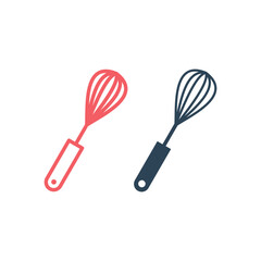 Whisk icons set logo template design illustration