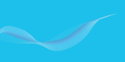 Abstract waves for design. Stylish line art background. Vector illustration. Waves with lines created using the blend tool. Curved wavy lines, smooth lines.