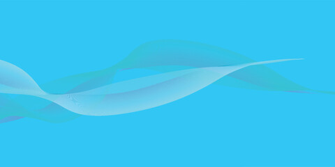 Abstract waves for design. Stylish line art background. Vector illustration. Waves with lines created using the blend tool. Curved wavy lines, smooth lines.