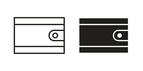 Obraz premium Wallet icon set. Outline symbol editable.