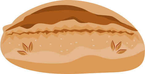 vector illustration of a loaf bread
