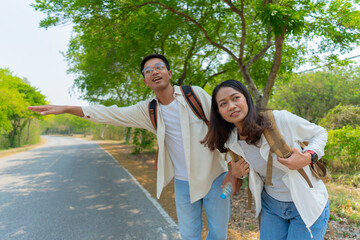 A couple who enjoy hiking and adventure.