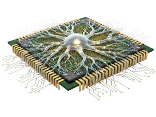 Microchip with Central Neuron (Artificial Intelligence)