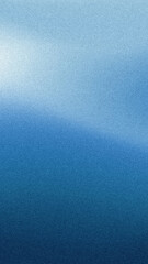 Vertical grainy background with gradient deep blue ocean color. Blurry and noise texture background, design for banner or social media.