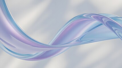 Swirling translucent ribbon of lavender and blue abstract