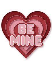 Be Mine Pink Heart Valentine Graphic