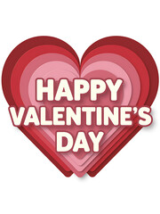 Happy Valentines Day Pink Heart Design