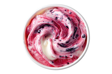 Creamy Frozen Yogurt with Fresh Berry Swirl for Cafes and Snacks
