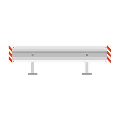 Road barriers. Closed barrier with a stop sign for parking in a flat design. Flat traffic signs