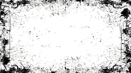 Vector abstract grunge frame background texture. geometric black grunge frame border old scratched texture.