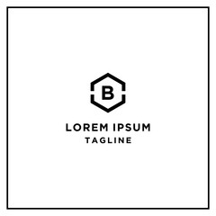 Fototapeta premium ab or bv hexagon logo