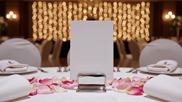 Blank table menu stand in cafe, restaurant promotion mockup