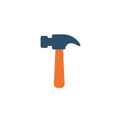 Flat Hammer Icon for Construction and Repair Tools