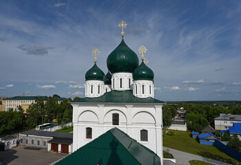 Domes of the Cathedral of the Transfiguration of the Lord in Arzamas, Russia