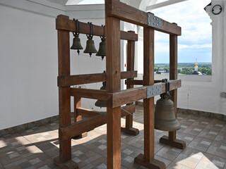 Belfry at the top of the Orthodox bell tower