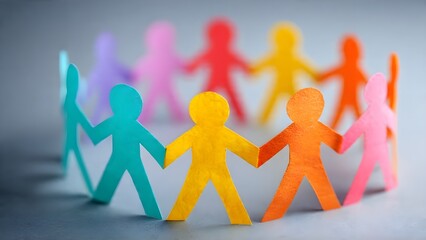 Unity in Diversity with Colorful Paper People