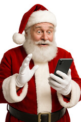 santa claus holding a gift