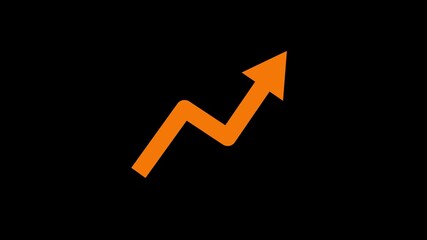 Glowing neon stock market charts with rising up arrow showing successful business growth and positive financial performance. Transparent financial data visualization symbolizing profit. - Powered by Adobe