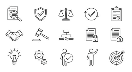 Legal and business concepts illustration