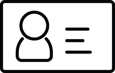 Personal identification card business icon