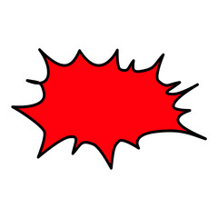 Speech balloons in comics and manga.