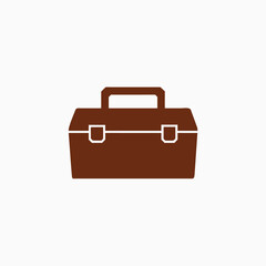 minimalist tool box icon silhoutte vector template