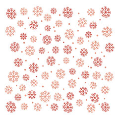 Whimsical red and orange snowflake mosaic pattern for winter, bringing a cozy and festive atmosphere to holiday celebrations