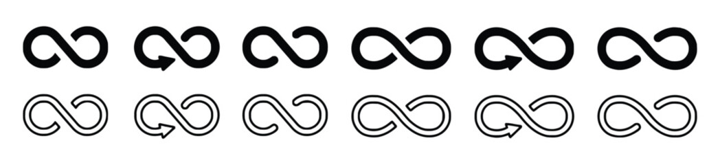 Infinity symbol endless loop math sign eternity concept shape graphic graphic design element logo