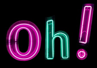 Oh! n&eacute;ons roses et verts