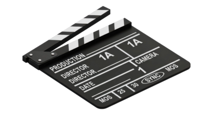 Film Clapperboard Isolated Black Background