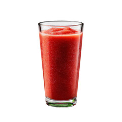 Watermelon smoothie in a tall glass isolated die-cut