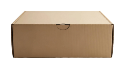 Cardboard Box Isolated Black Background