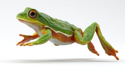 Fototapeta premium 3D render of frog in leaping motion