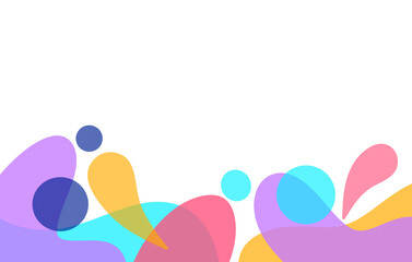 multicolor water splash shape frame illustration	